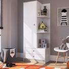 Guarda Roupas de Bebê com Prateleiras 1 Porta e 2 Gavetas Amore Meu Fofinho Art in Móveis Branco/Fumê