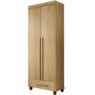 Guarda Roupas de Solteiro RV Móveis Dubai 2 portas 1 gaveta e largura de 85,4 cm com pés Cinamomo