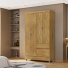 Guarda Roupas Ideal Plus 4 Portas 2 Gavetas - Nature Vila Rica