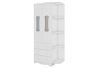 Guarda Roupas Infantil Moveis Peroba Luna prateleiras MDF
