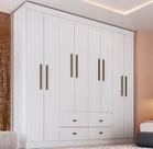 Guarda Roupas Las Vegas 8pts 4gav 100% MDF Branco Cod: 676.029