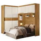 Guarda Roupas Modulado com Cabeceira de Casal Florença 6 Portas 5 gavetas Freijó/Off White Moval Guarda Roupas Modulado com Cabeceira de Casal Florença 6 Portas 5 gavetas Freijó/Off White Moval