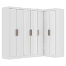 Guarda Roupas Modulado De Canto Madrid Com 7 Portas Branco Maxel Branco