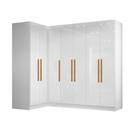 Guarda Roupas Modulado de Canto Madrid com 7 Portas Branco Maxel