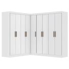 Guarda Roupas Modulado De Canto Madrid Com 9 Portas Maxel Branco