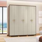 Guarda Roupas Noronha 6 Portas 100% MDF Ideal Para Quartos e Apartamentos