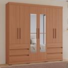 Guarda-Roupas Panamá 100% MDF Tuboarte 6 Portas 6 Gavetas e Espelho