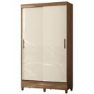 Guarda Roupas Solteiro 2 Portas De Correr 2 Gavetas Gaia Madeirado/off White