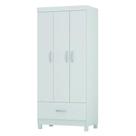 Guarda Roupas Solteiro 3 Portas 1 Gaveta Branco Prince Demóbile
