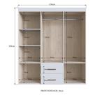 Guarda-roupas Solteiro 6 Portas E 2 Gavetas Multimóveis Cr35210 Branco