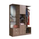 Guarda Roupas Solteiro Com Espelho 2 Portas E 2 Gavetas Closet Montana