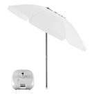 Guarda Sol 2,4m Branco Bagum Alumínio Articulável Com Base Plástica Preta - Belfix