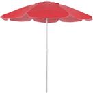Guarda-Sol em Bagum com Haste de Alumínio 1,60m Vermelho Bel Guarda-Sol em Bagum com Haste de Alumínio 1,60m Vermelho Bel