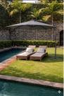 Guarda Sol Sobreiro Grande para Jardim e PIscina Cor Cinza Bel