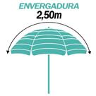 Guarda-Sol Zaka Alumínio 2.5 metros Marinho Grande Reforçado