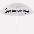 GuardaChuva Transparente Automático Grande Adulto Tipo Bengala Personalizado Resistente, Ampla Cobertura e Alta Visibilidade