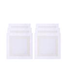 Guardanapo Bordado Branco Dourado 45x45 Kit 6 Rafimex Guardanapo Bordado Branco Dourado 45x45 Kit 6 Rafimex