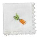 Guardanapo Bordado Cenoura Branco 45X45Cm Rafimex