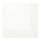 Guardanapo Branco Com Bolinhas Douradas 32x32 Silver - 20un