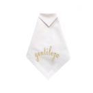 Guardanapo Branco Com Bordado Gentileza em Dourado Guardanapo Branco Com Bordado Gentileza em Dourado