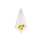 Guardanapo Branco Com Bordado Limão Siciliano Guardanapo Branco Com Bordado Limão Siciliano