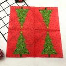 Guardanapo De Papel Colorido Com Estampa De Árvore De Natal, 33cm, Para Festas, Restaurantes E Cafés