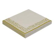 Guardanapo de Papel Luxo Estampado Dourado 32 cm x 32 cm Folha Tripla 20 Unidades Silver Festas Inspire Sua Festa