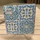 Guardanapo Em Papel Decorado Tiles Green Ambiente - 20 Un
