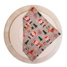 Guardanapo natalino cinza - Papai Noel e pinheiro de Natal Guardanapo natalino cinza - Papai Noel e pinheiro de Natal