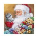 Guardanapo Papai Noel com Gatinho Ti-Flair 33x33cm