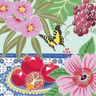 Guardanapo para Decoupage 33x33 Frutos Flores e Borboletas C/2