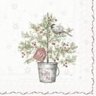 Guardanapo para Decoupage Ihr 33x33 Presente de Arvore de Natal com Pássaro C/ 20 Unidade