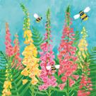 Guardanapo para Decoupage Ppd 33x33cm Abelhas e Flores C/ 20 Unidade