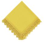 Guardanapo Renda Guipir Amarelo Poli-Bambu 45X45Cm Rafimex Guardanapo Renda Guipir Amarelo Poli-Bambu 45X45Cm Rafimex