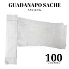 Guardanapo Sache Liso todo BRANCO 33x14cm Pacote com 100 Unidades