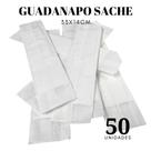 Guardanapo Sache Liso todo BRANCO 33x14cm Pacote com 50 Unidades