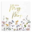 Guardanapos AUDREE Floral Miss to Mrs Gold Foil de 3 camadas (12,7 x 12,7 cm)