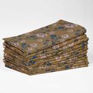 Guardanapos de Algodão com Estampa Floral, 50 cm, Marrom, Conjunto de 12, para Mesa e Decoração - Vargottam Guardanapos de Algodão com Estampa Floral, 50 cm, Marrom, Conjunto de 12, para Mesa e Decoração - Vargottam