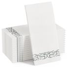 Guardanapos de banheiro descartáveis FOCUSLINE 100 Linen Feel Silver