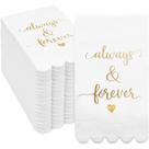 Guardanapos de casamento Sparkle and Bash Always & Forever, pacote com 100