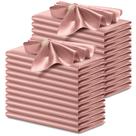 Guardanapos de cetim P Pothuiny 24 peças em ouro rosa 43x43 cm