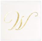 Guardanapos de coquetel Gift Boutique 100 Gold Monogram Letter W