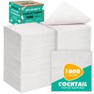 Guardanapos de coquetel JINVOGREEN, 2 camadas, brancos, 1000 unidades, 13,5 x 13,5 cm