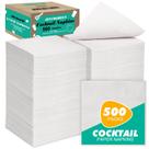 Guardanapos de coquetel JINVOGREEN, 2 camadas, brancos, 500 unidades, 13,5 x 13,5 cm