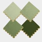 Guardanapos de coquetel Leapig Green com detalhes em folha de ouro, pacote com 100 Guardanapos de coquetel Leapig Green com detalhes em folha de ouro, pacote com 100