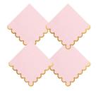 Guardanapos de coquetel Leapig Pink com folha de ouro, pacote de 100, 25x25cm Guardanapos de coquetel Leapig Pink com folha de ouro, pacote de 100, 25x25cm