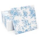 Guardanapos de coquetel YOCHANDA Blue Floral, pacote com 100, papel de 3 camadas