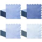 Guardanapos de coquetel Zhanmai Dusty Blue Paper 25x25cm, pacote com 100