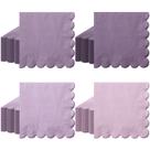 Guardanapos de coquetel Zhanmai Scalloped Beverage 12,5 x 12,5 cm, pacote com 100