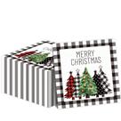 Guardanapos de Natal Tevxj descartáveis Buffalo Plaid, pacote com 50
